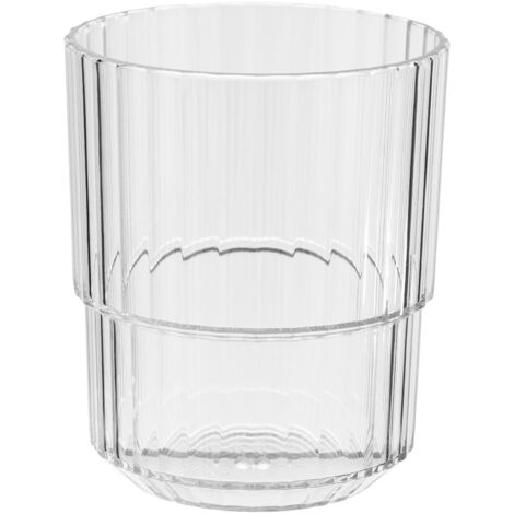 APS Bicchiere in plastica Tritan di alta qualità con 0,3 litri, senza BPA, impilabile, infrangibile, riutilizzabile, lavabile in lavastoviglie, 300 ml, trasparente (1/4)