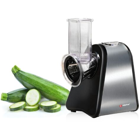 alpina Grattugia Elettrica per Verdure Manuale - Grattugia Elettrica Per Verdure - Mandolina elettrica - Molinex con 4 Lame per Tamburo in Acciaio Inox (1/5)
