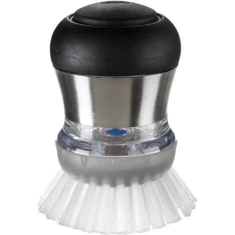 OXO SteeL - Pennello dosatore per sapone, diametro 6,5 cm x altezza 10,2 cm (1/4)