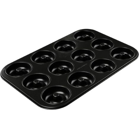 Dr Oetker Stampo per ciambelle a 12 impronte Ø4,5cm Carbon Steel Rivestimento antiaderente Temp consigliata fino a 230°, dimensioni 38x26,5x2 cm Linea Tradition (1/5)