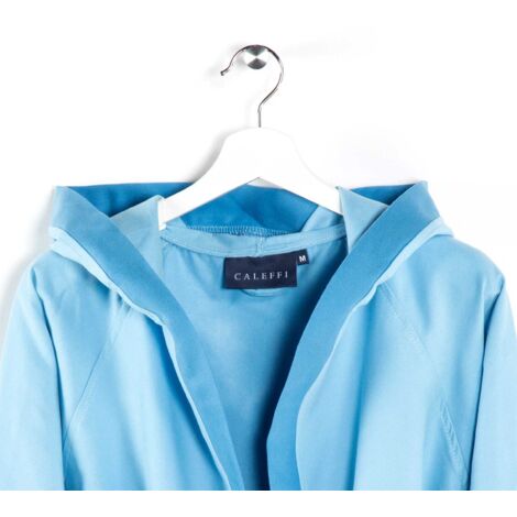 Caleffi - Accappatoio Uomo Donna Microfibra Morbido Leggero Assorbente Accappatoio Donna Uomo Rapida Asciugatura, Accappatoio Microfibra Cappuccio Tasche Cintura con Passanti e Gancio + Bag Coordinata