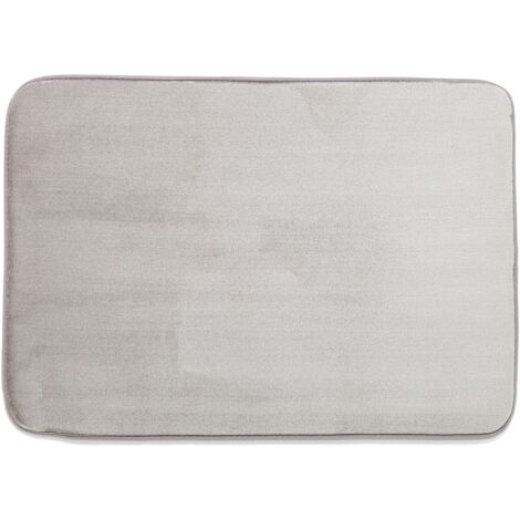 SWEET HOME - Tappeto Bagno Antiscivolo in Foam Assorbente Ideale anche come Tappeto Camera da Letto e Cameretta Bambina e Bambino, Tappetino Bagno Morbido e Lavabile - Tappeto Cucina 70x50, Frost Grey (1/4)