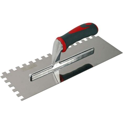 Faithfull, Spatola dentata in acciaio Inox con impugnatura morbida 13 x 4 1/2" - FAISGTNOT10S (1/2)