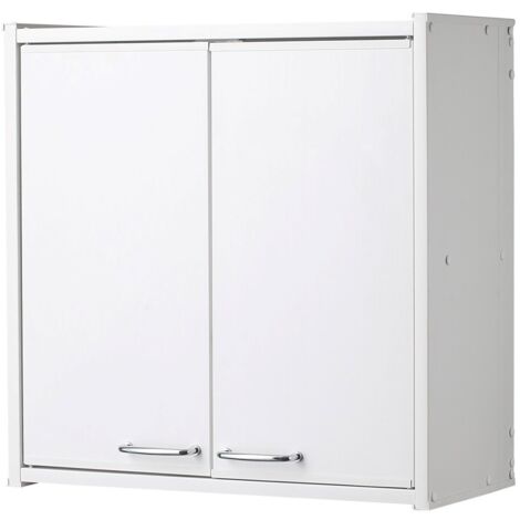 Negrari Pensile F760PAM in resina PVC, Resistente all'umidità, Fornito in kit di montaggio, Interni/Esterni, 59x21x59 cm, Bianco
