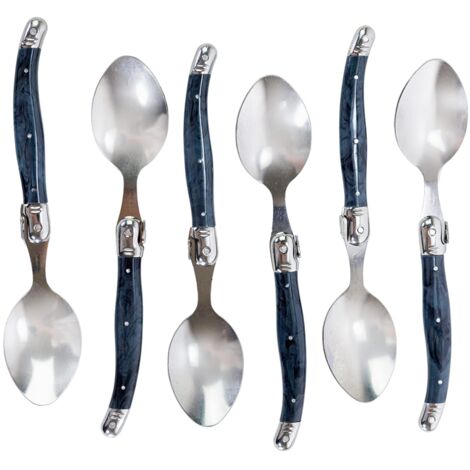 Pradel Excellence Laguiole Scatola di 6 cucchiai da zuppa 25.2 x 17 x 2.8 cm Grigio Marmo (1/4)