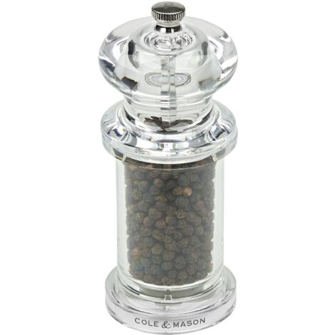 Cole & Mason 505 Macina Pepe, Precision+, Macinatura Regolabile, Acrilico, 140mm, Include 1 x Mulino (1/5)