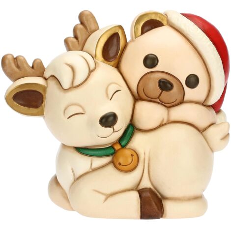 THUN, Teddy Buon Anno 2025 in Ceramica di Alta Qualità, Versione Rosso