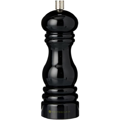 MasterClass - Macinapepe o macinasale con tappo intercambiabile, in plastica, colore: nero, 17 cm (1/3)