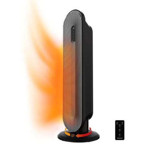 Cecotec Scaldabagno Ceramico ReadyWarm 2050 Max Ceramic Rotate Smart, 2000 W, Display LED, Telecomando e Protezione IPX2, 20 m2 (1/5)