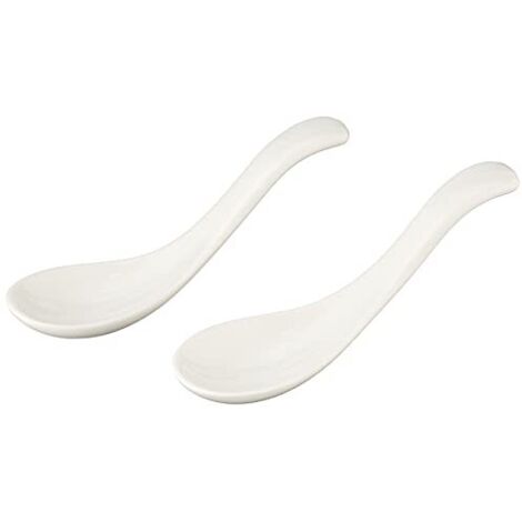 Villeroy & Boch Soup Passion Cucchiai per Zuppa Asia, Set da 2, Porcellana Premium, Bianco (1/4)