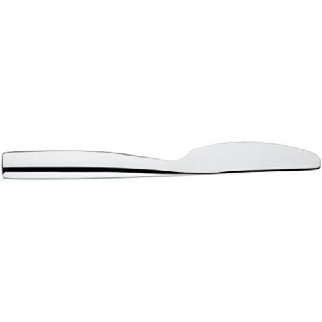 Alessi Dressed Coltello da Tavola con Decoro a Rilievo, Acciaio, Argento, 21.00x2x4.50 cm, 6 unità (1/4)
