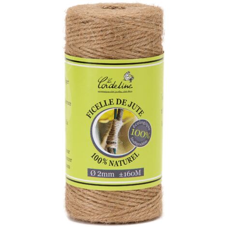 Spago di iuta naturale bobina 160 m Ø2 mm 200 gr La Cordeline BJN16, naturale (1/4)