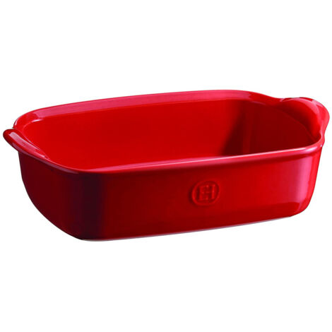 Emile Henry, Piatto da Forno Singolo in Ceramica, Ceramica, Grand Cru, 22 x 14 x 6 cm