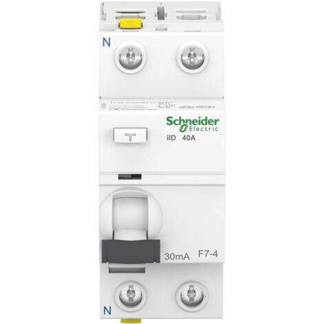 Schneider Electric A9Z21240 Interruttore differenziale iID, 2P, 40A, 30 mA, Tipo A, 40 Ampere