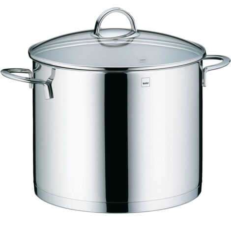 Kela 10961, Pentola, capacità di 9 l, Diametro di 24 cm, Acciaio Inox 18/10 Lucido, Adatto a Piani a induzione, Cailin, Steel, Argento (1/5)
