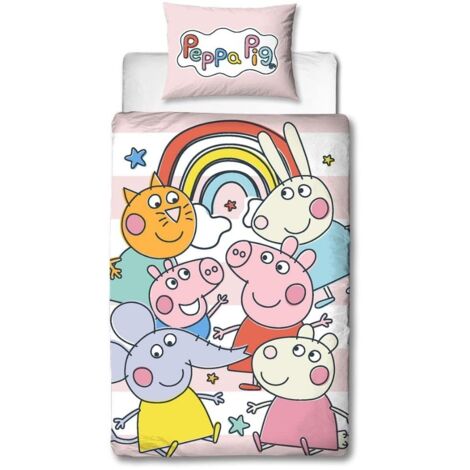 Set Copripiumino Peppa Pig Character World - Singolo, Rosa, Reversibile, Con Federa, 100% Poliestere - Foto 6