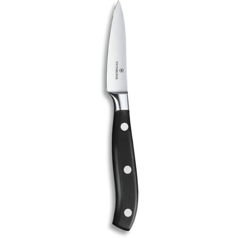 Victorinox Grand Maître, coltello professionale da ufficio, lama extra-affilata, affilatura diritta, 8 cm, manico in plastica, acciaio inossidabile, nero (1/4)