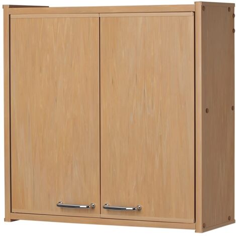 Negrari Pensile in PVC F760PFAM in resina PVC, Resistente all'umidità, Fornito in kit di montaggio, Interni/Esterni, 59x21x59 cm, Frassino (1/2)