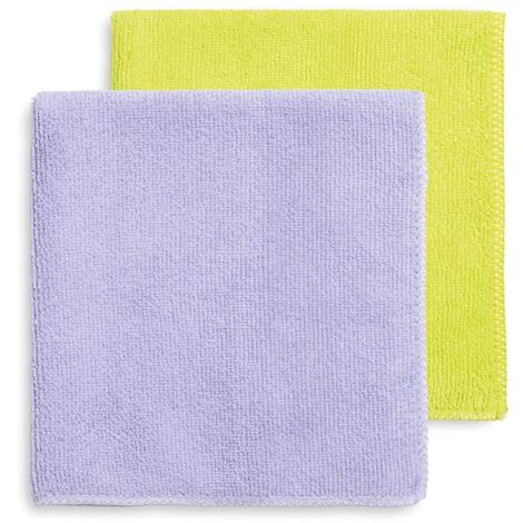 Mery Set di 2 Panni in Microfibra, 100% Verde, Viola, 38 x 36 cm (1/4)