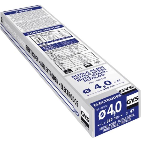 Gys Elettrodi a Matita, 47 Pezzi, Elettrodo per Acciaio 4 0 X 350 Mm, 085152