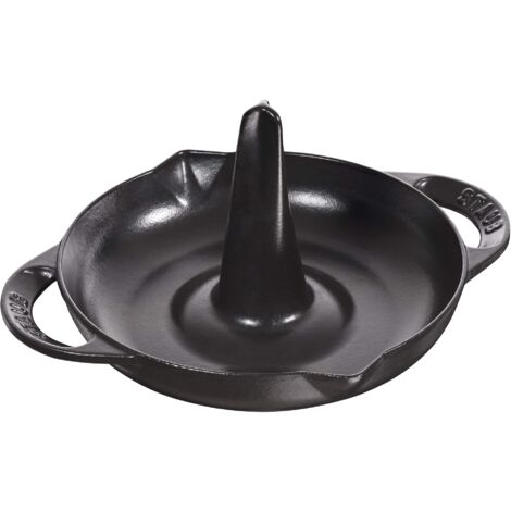 STAUB 40509-339-0 Rostiera Rotonda per Pollo, 24 cm, Nero (1/5)