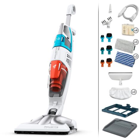 Rowenta RY854-CLEAN & STEAM 3 IN 1 RY8544, Pulitore 2 In 1, Bianco, 1700 W, 84 decibeles