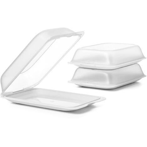 TATAY Set di 3 unità di Contenitori Alimentari per Salumi Fresh Maxi, Polypropylene, Pergamon White, 17 x 6,2 x 25,2 cm (1/4)