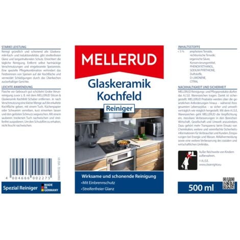 Detergente Per Piano Cottura In Vetroceramica Mellerud - Pulizia Profonda E Protettiva, 0,5 Litri - Foto 8
