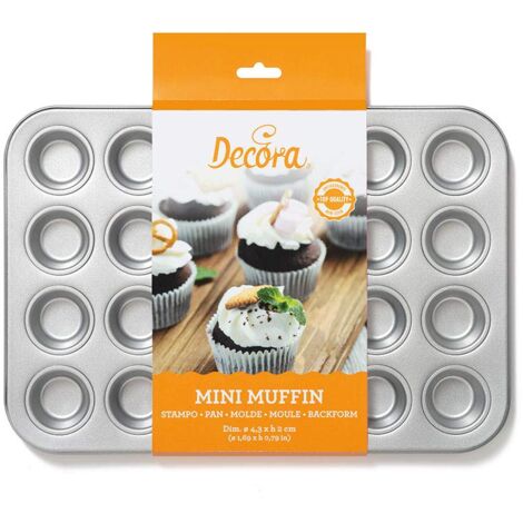 Decora 0070035 Stampo 24 Mini Muffin Ø 4,3 Cm - 38,5 X 26 X 3 H Cm (1/4)