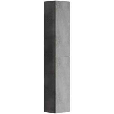 Mama Store Colonna Reversibile Sospesa 2 Ante, L. 30 X P. 22 X H. 160 Cm, Legno, Grigio Cemento