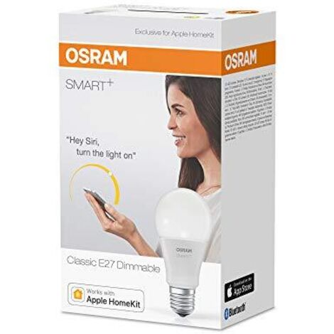 Osram Smart+ Lampadina LED Bluetooth Compatibile con Apple Homekit, E27, 5.5W, 650 lm, Dimmerabile (1/4)
