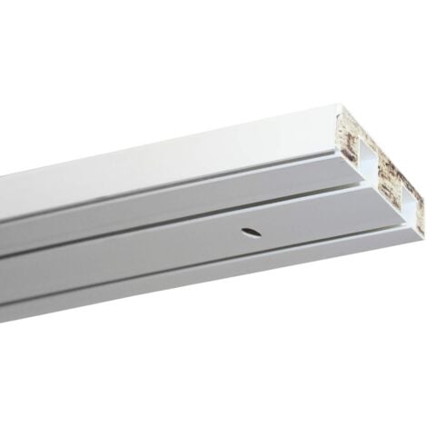 Guida Per Tende Gardinia GE2 A 3 Rotaie, Bianco, 120 Cm - Montaggio A Parete O Soffitto - Foto 8