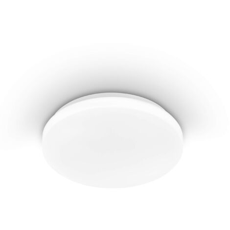 EGLO Plafoniera a Led POGLIOLA, diametro 26 cm, lampada da parete, in acciaio e plastica bianca, lampada da soggiorno, lampada da cucina, lampada da ufficio, lampada da ingresso soffitto (1/5)