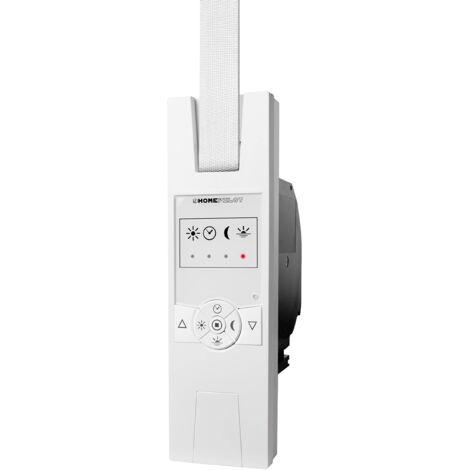 HOMEPILOT avvolgitore elettrico smart RolloTron classic mini per tapparelle fino 45 kg (circa 6 m²), per cinghia da 15 mm, comp. con telecomando (app & alexa tramite il web server domotico premium)