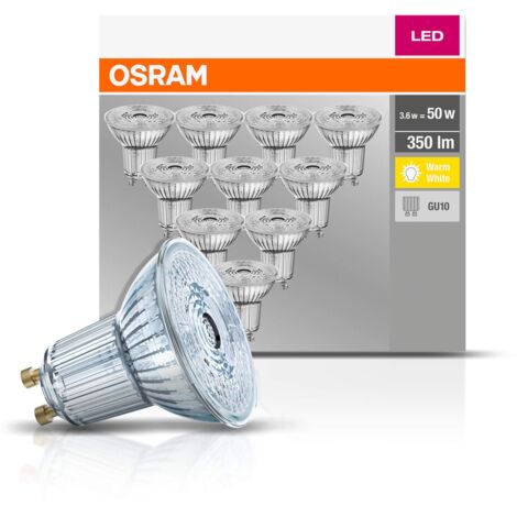Osram GU10 lampadina LED bianco caldo 4,3W 350 lumen