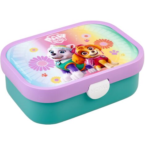 Mepal - Porta Pranzo Campus - Porta Pranzo Bento per Bambini - Porta Pranzo con Scomparto Bento e Forchetta - Con Chiusura a Clip - Senza BPA e Lavabile in Lavastoviglie - 750 ml - Paw Patrol Girls, (1/5)