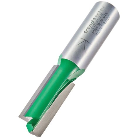 Trend CraftPro C022X1/2TC - Punta per fresa dritta a due scanalature, gambo da 1/2", diametro di taglio 12,7 mm e lunghezza di taglio 32 mm, punta in carburo di tungsteno