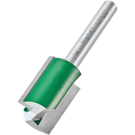 Trend Fresatore Dritto a Due Scanalature CraftPro, Gambo da 6,35 mm, Diametro di Taglio 18 mm & Lunghezza di Taglio 25 mm, Punta in Carburo di Tungsteno, C028AX1/4TC (1/4)
