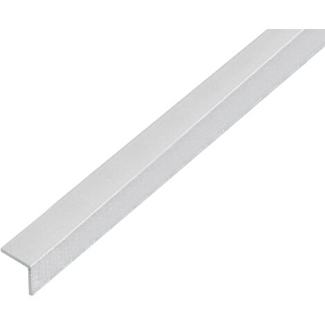 Alberts 489229 Profilo angolare, autoadesivo, alluminio, pallinatura argento, 1000 x 10 x 10 mm (1/4)