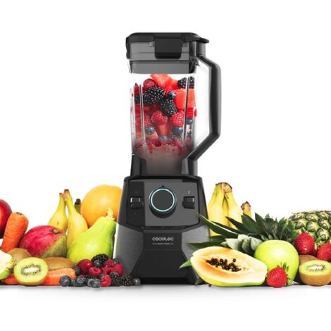 Cecotec Frullatore Power Black Titanium 1000. 1000 W, lama a 6 foglie con rivestimento in titanio nero, caraffa in vetro da 1,5 l, 5 velocità. (2000 W, Nero) (1/10)