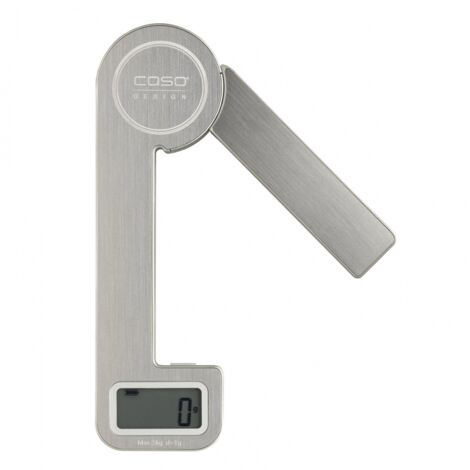 Caso KitchenEcostyle 3266 - Bilancia da cucina digitale con energia cinetica, non necessita di batterie, fino a 5 kg in incrementi di 1 g, ultra piatta, in acciaio inox (1/5)