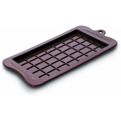 IBILI Stampo in Silicone per Barrette di Cioccolato, 18,5 x 9,5 cm, Nero, 18.5 x 9.5 x 2 cm