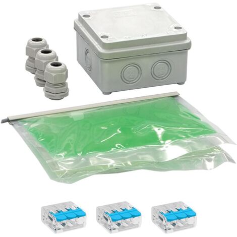 Arnocanali GI-BOX100 Kit Gel Bicomponente Isolante e Sigillante con Scatola di Derivazione e Pressacavi, Multicolor