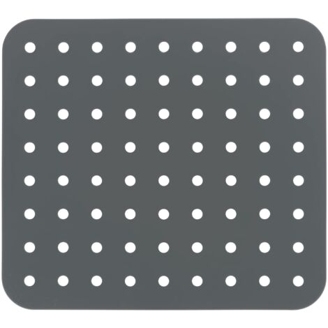 Wenko Tappetino per lavello in cristallo quadrato grigio extra forte, Maße (B x H x T): 27,5 x 1 x 31 cm