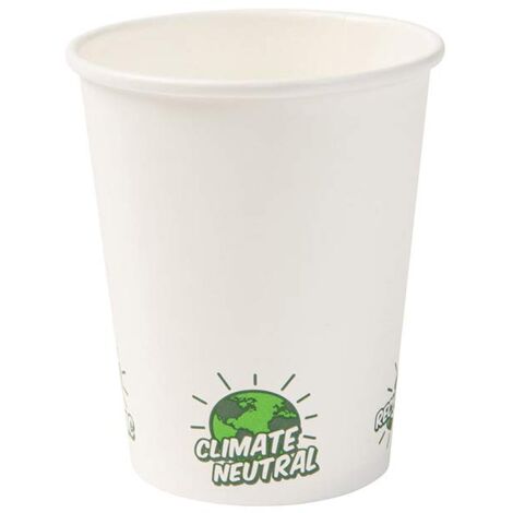 GREENBOX Bicchieri di carta riciclabili da caffè bianco con rivestimento EcoUp© Icon e PLA I 50 Coffee To go bicchieri monouso biodegradabili 200 ml 8 oz I bicchieri da caffè monouso (1/5)