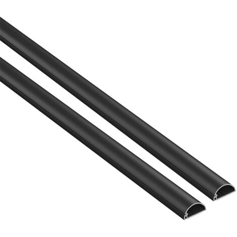 D-Line Micro+ 1M2010B, Passacavi, Canalina Passacavi, Canalina Copricavi, Canalina Passacavi Pavimento - 20 x 10 mm - 1 m Lunghezza - Nero