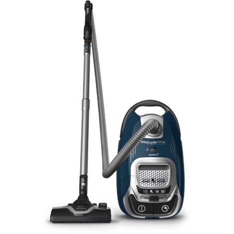 Rowenta RO7451 Aspirapolvere con Sacco Silence Force Effitech, Potenza 400W, Capacità XXL 4.5L, Potente e Silenziosa, Sistema di Filtraggio Allergy+, Spazzola Power Air e Motore Effitech