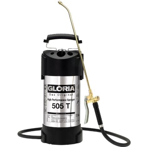 GLORIA 505 T Spruzzatore a pressione a elevate prestazioni, Da giardino, Capacità massima di 5 litri, In acciaio inox, Con manometro, 6 bar (1/3)
