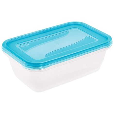 keeeper Set da 2 Contenitori per Alimenti, 2 x 3,3 L, 29 x 19 x 9 cm, Fredo Fresh, Blu trasparente (1/5)
