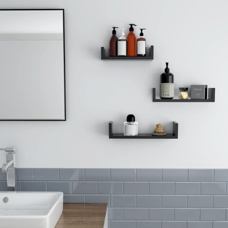 Set di 3 Mensole da Muro 'Arden' a Forma di U - Bianco [en.casa
